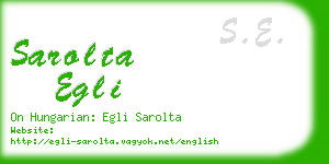 sarolta egli business card